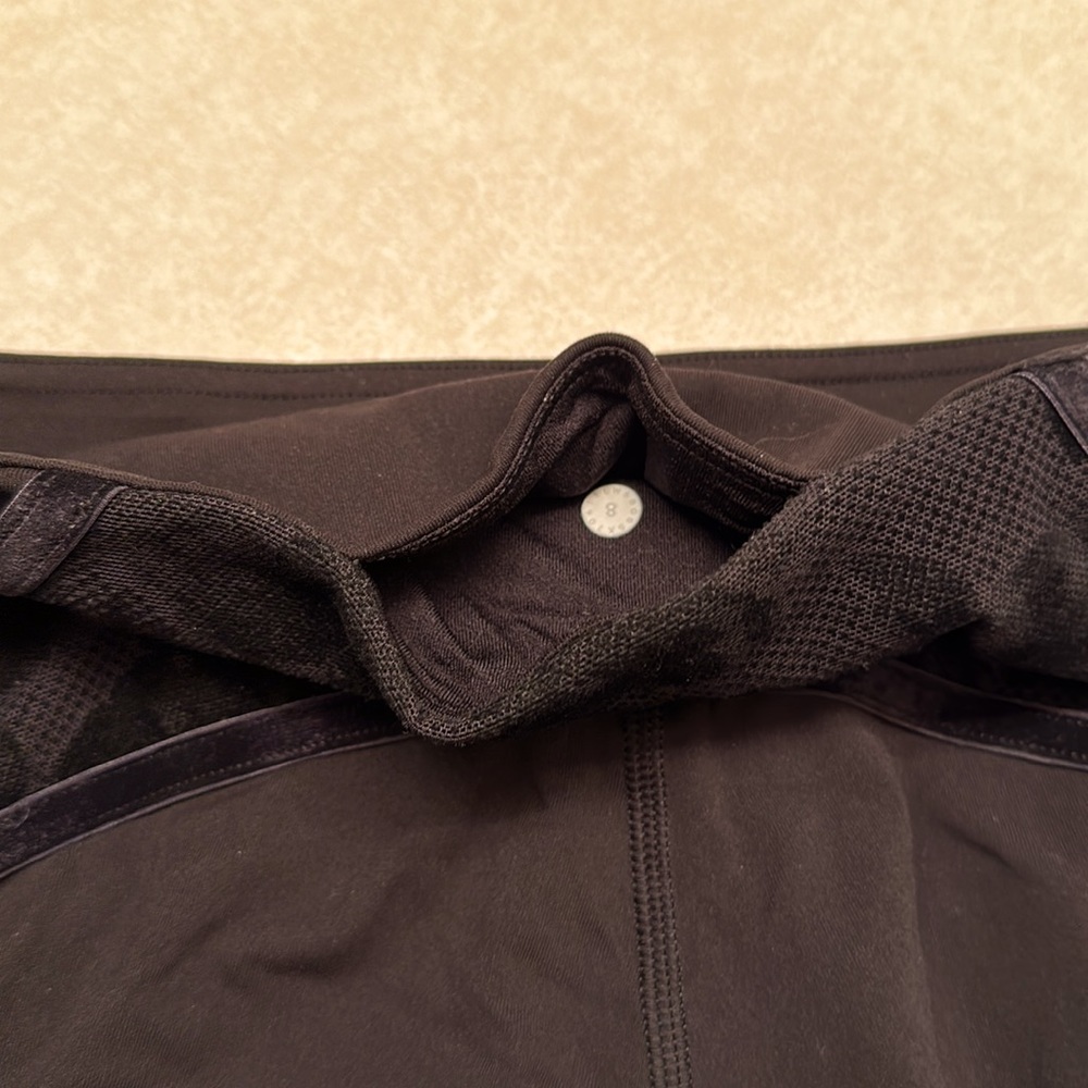 Lululemon Leggings With Sheer Floral And Velvet Panels - Picture 8 of 8